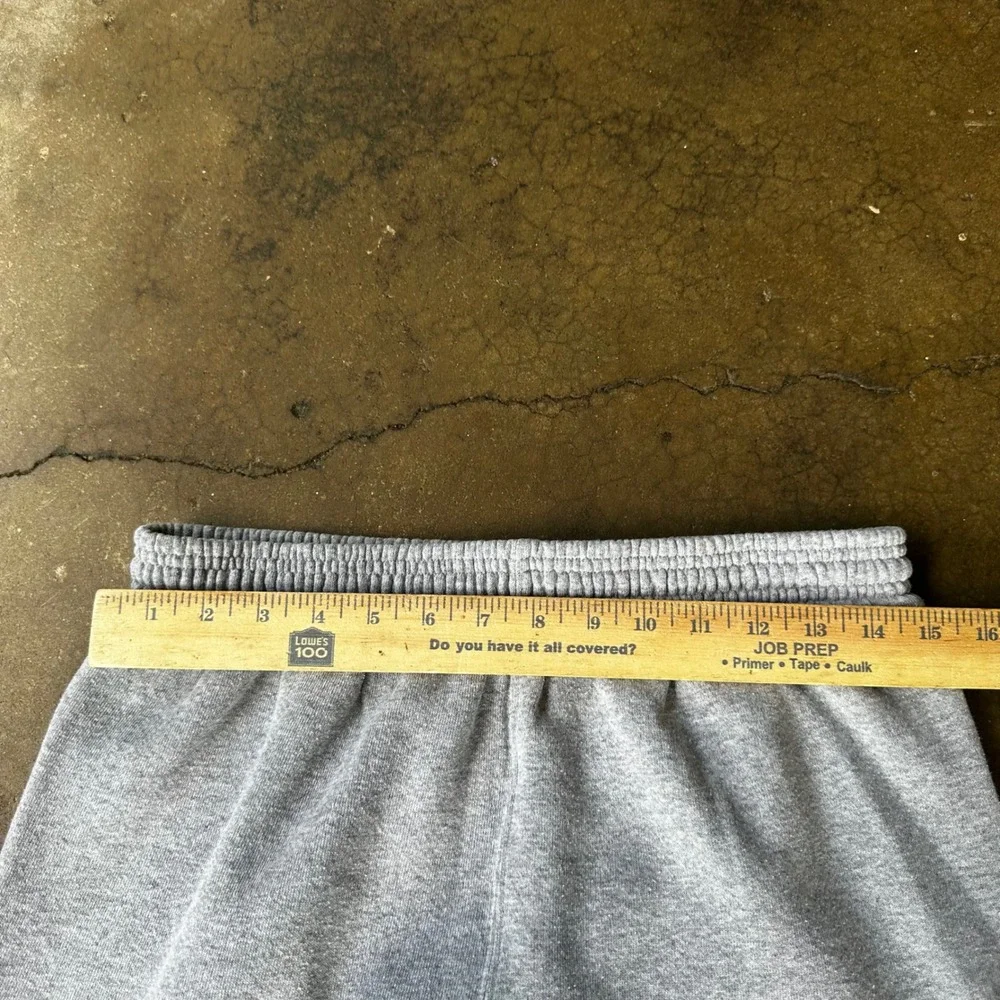 Soffe Sweatpants Mens Large Gray Excellent Fleece Joggers Elastic Cuffs